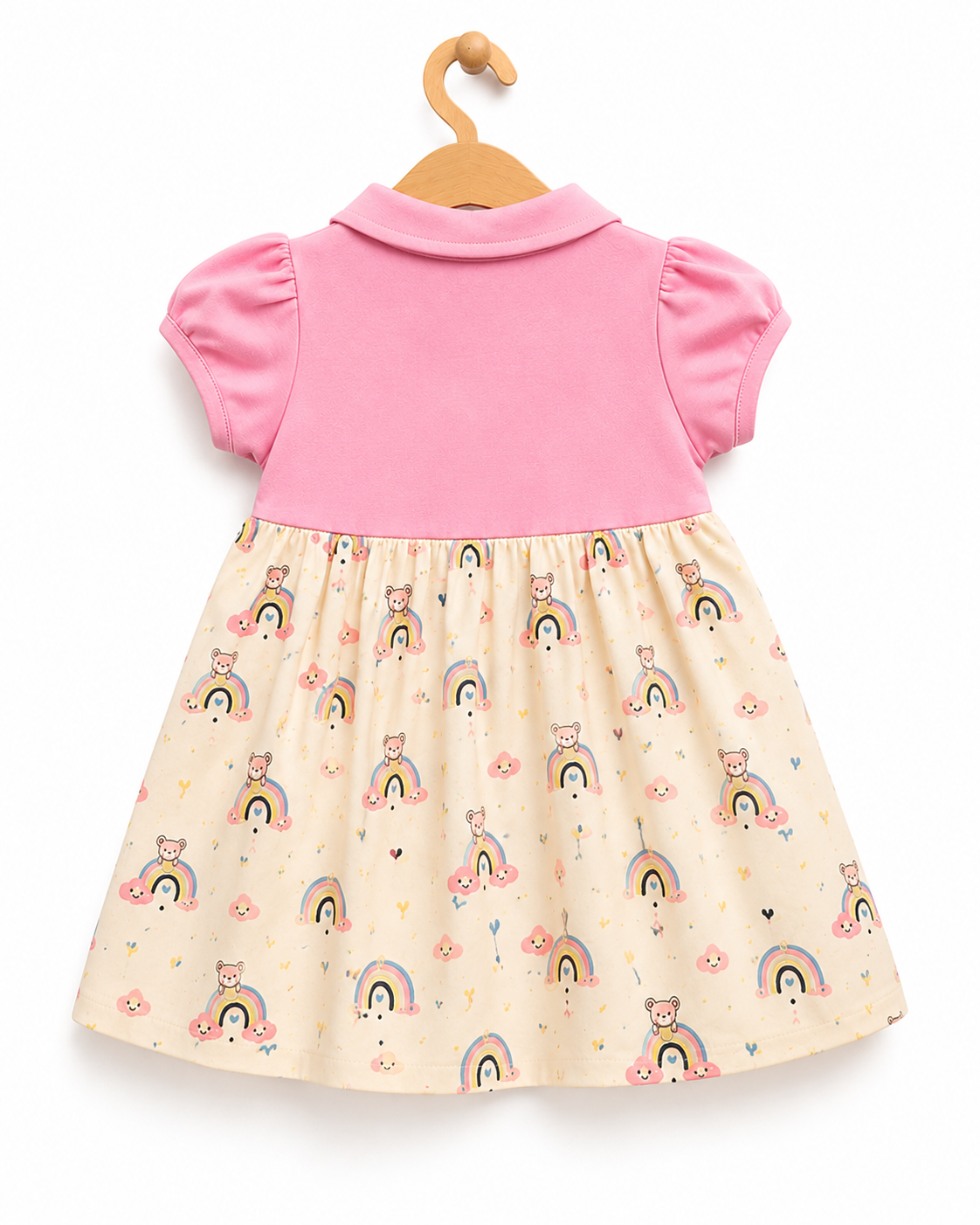 Pink Floral Hosiery Frock for Baby Girls | Infant Dress 0-3 Years