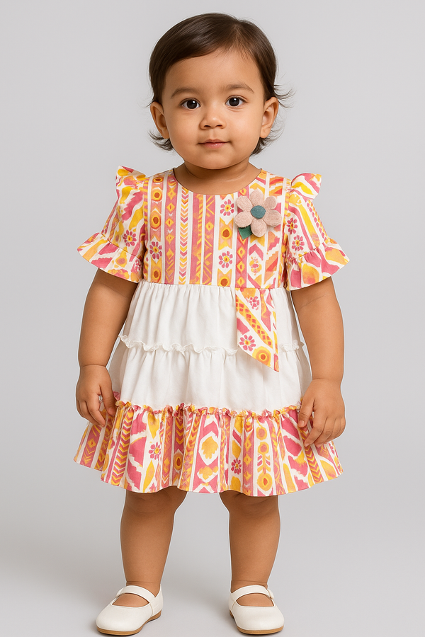 Floral Joy Cotton Baby Frock – 1 to 2 Years