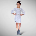 Elegant Imported Fabric Midi Dress for Girls
