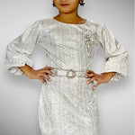 Elegant Imported Fabric Midi Dress for Girls