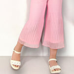 Floral Ruffle Top and Pleated Pants Set for Girls