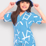 Kids Cool Blue Alphabet Co-ord Set