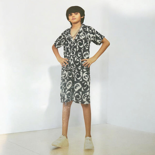 Trendy Printed Rayon Co-ord Set for Boys - ShoppingMood