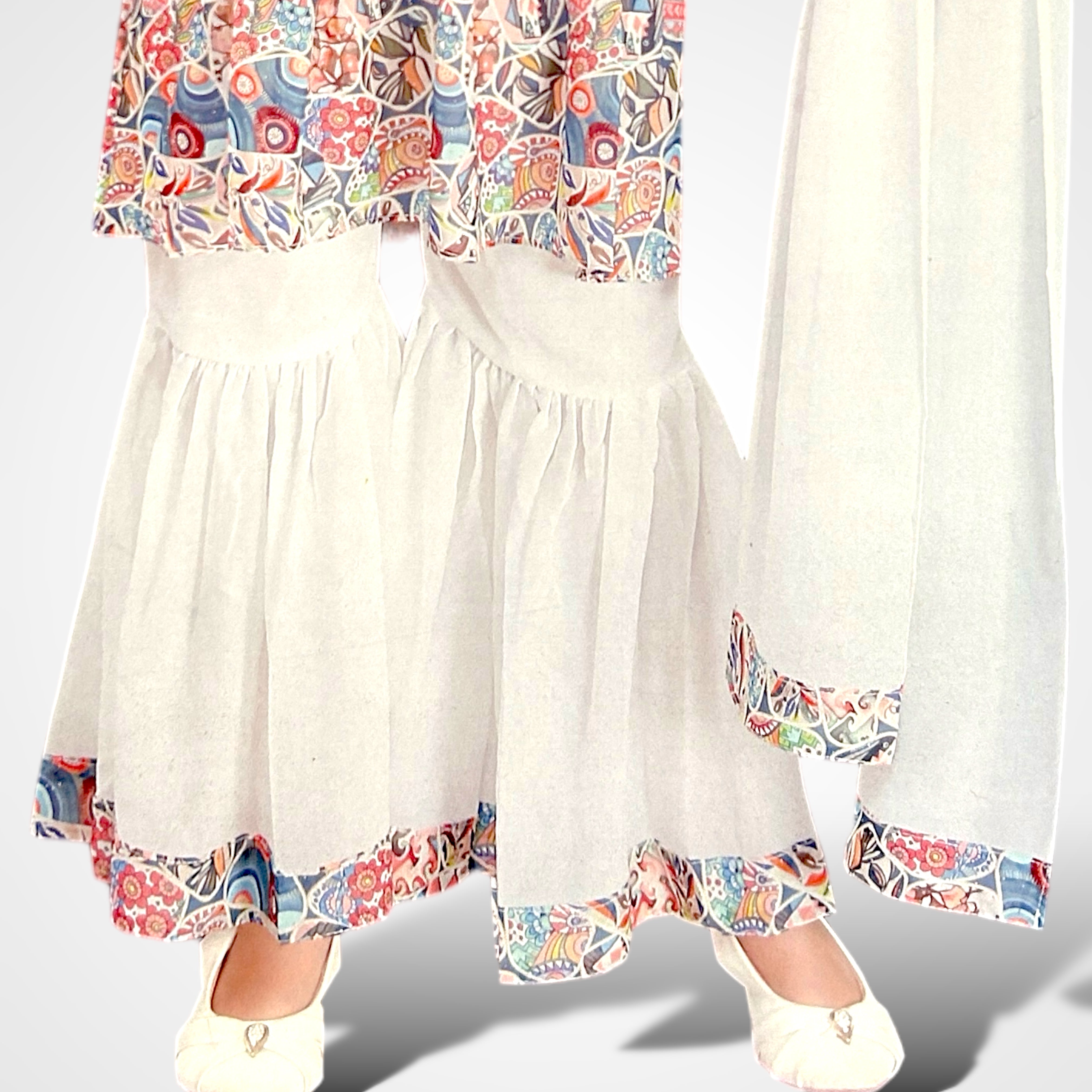 Elegant Chiffon Sahara Set for Girls - ShoppingMood