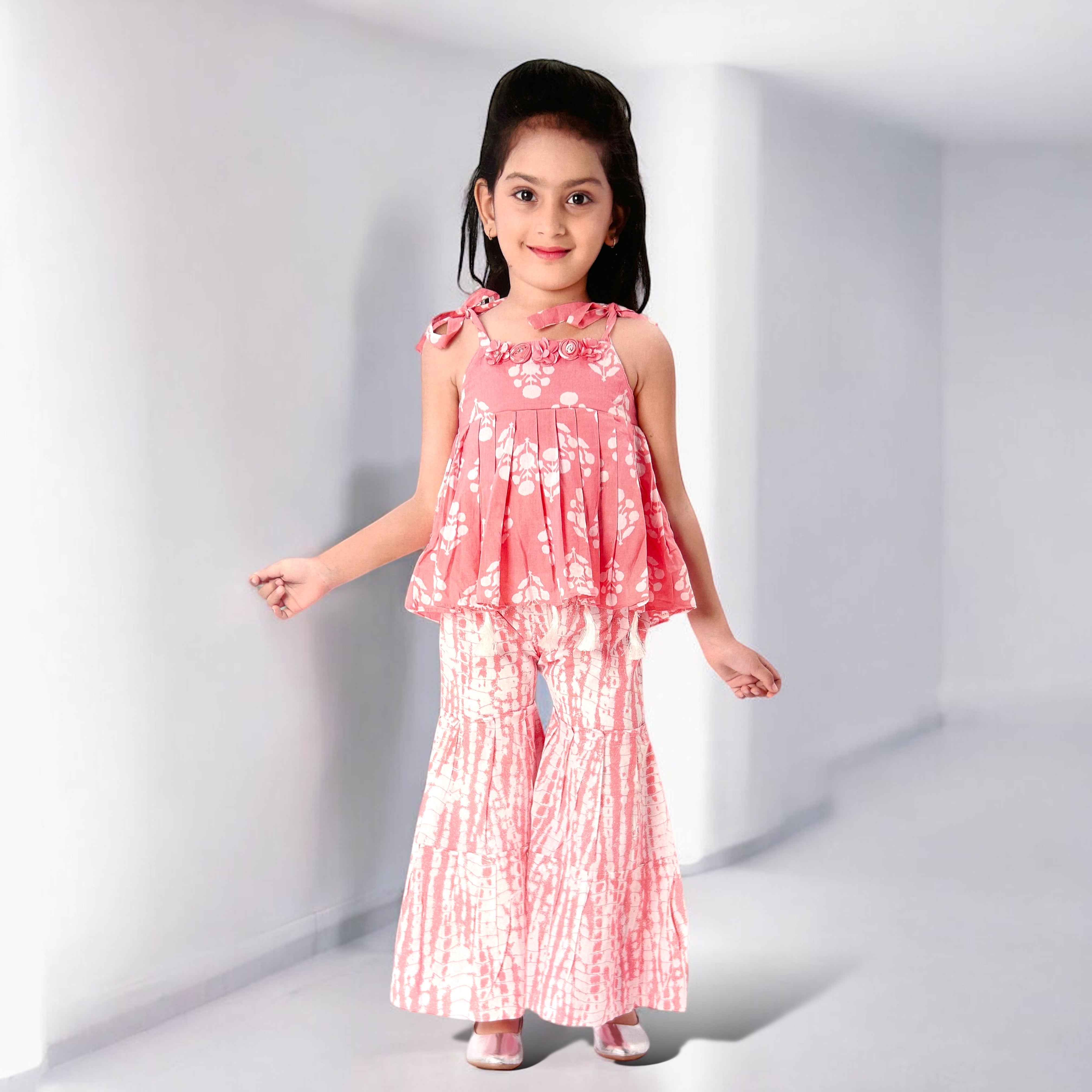 Charming Pure Cotton Sarara Set for Girls - ShoppingMood