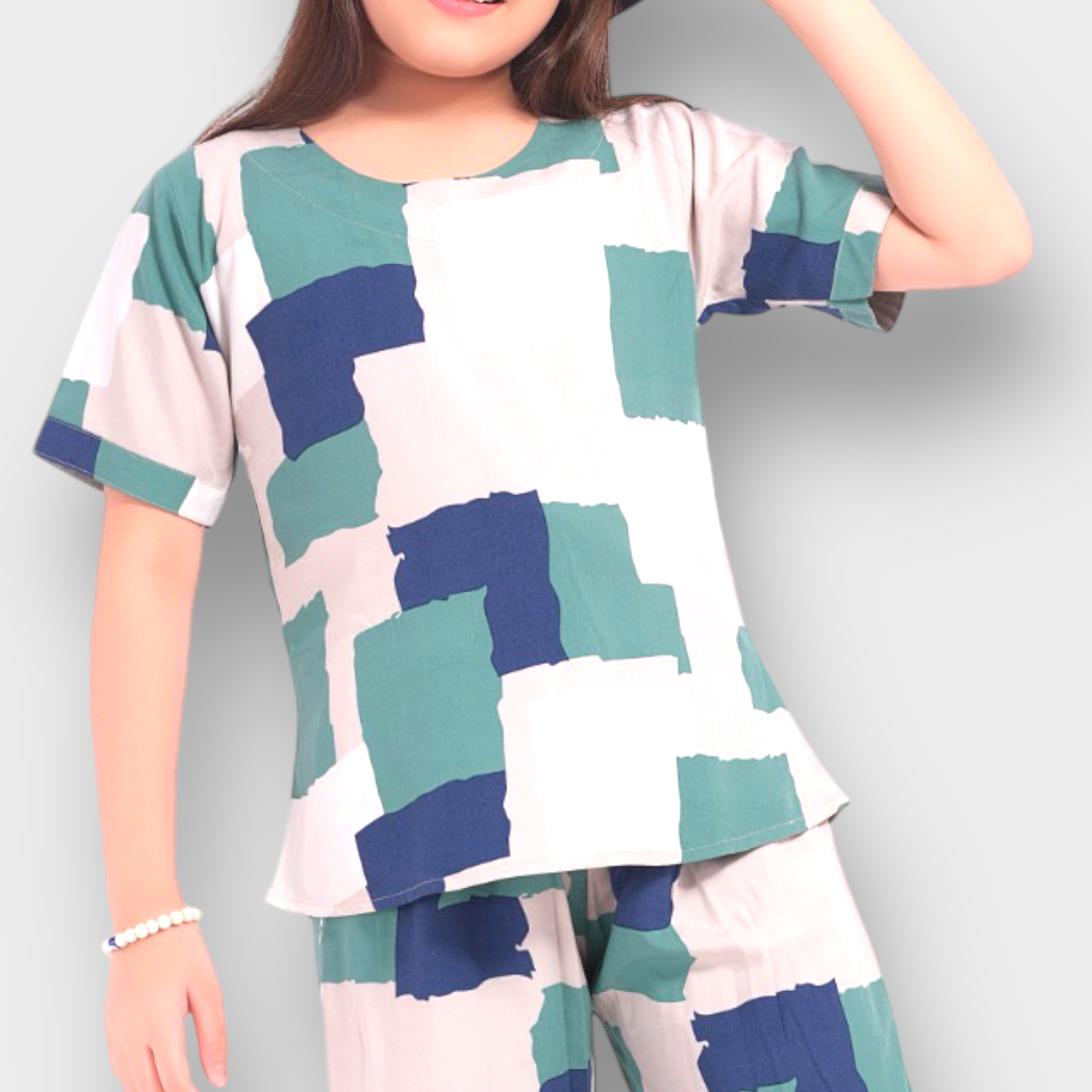 Kids Geometric Print Co-ord Set - ShoppingMood