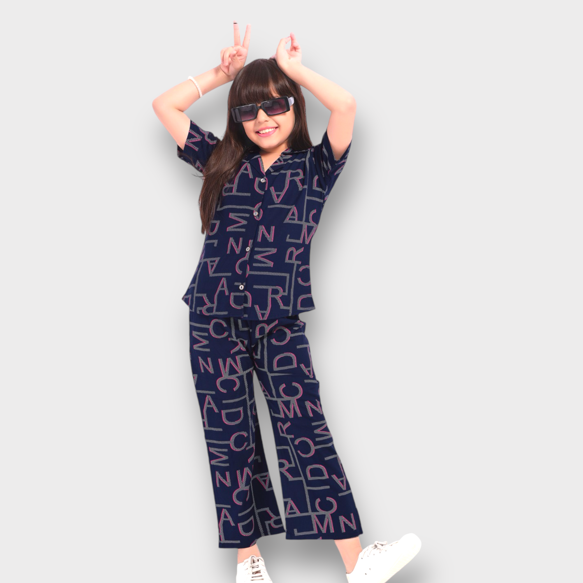 Kids Alphabet Print Co-ord Set - ShoppingMood